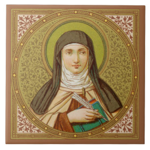 St. Teresa von Avila (SNV 27) (Quadratisches Bild) Fliese