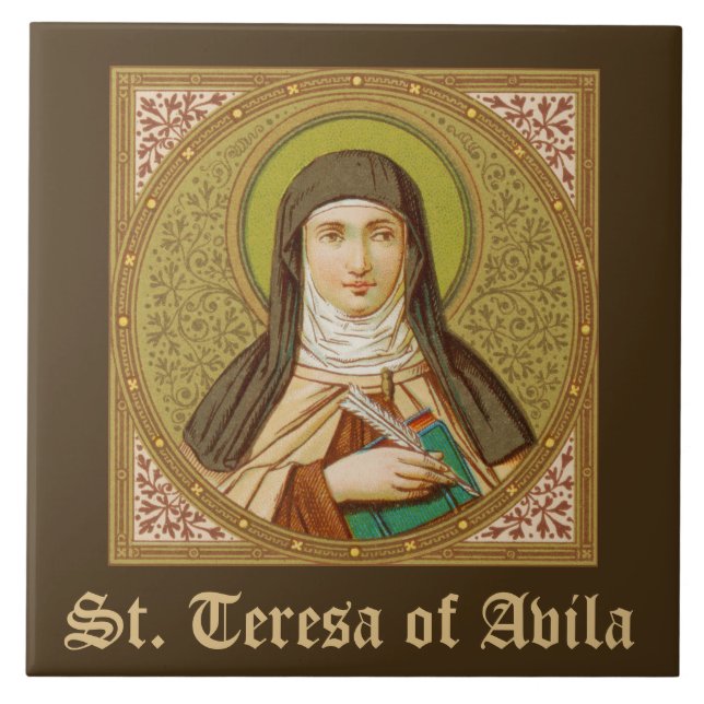 St. Teresa von Avila (SNV 27) (Square Image) Fliese (Vorderseite)