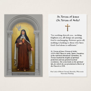St Teresa von Avila Teresa heiliger Karte Jesuss