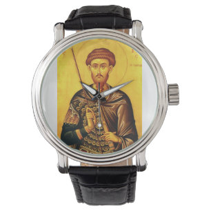 St. Theodore Tiron-Orthodoxe Ikone Armbanduhr
