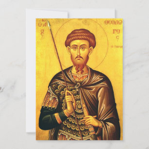 St. Theodore Tiron-Orthodoxe Ikone Einladung
