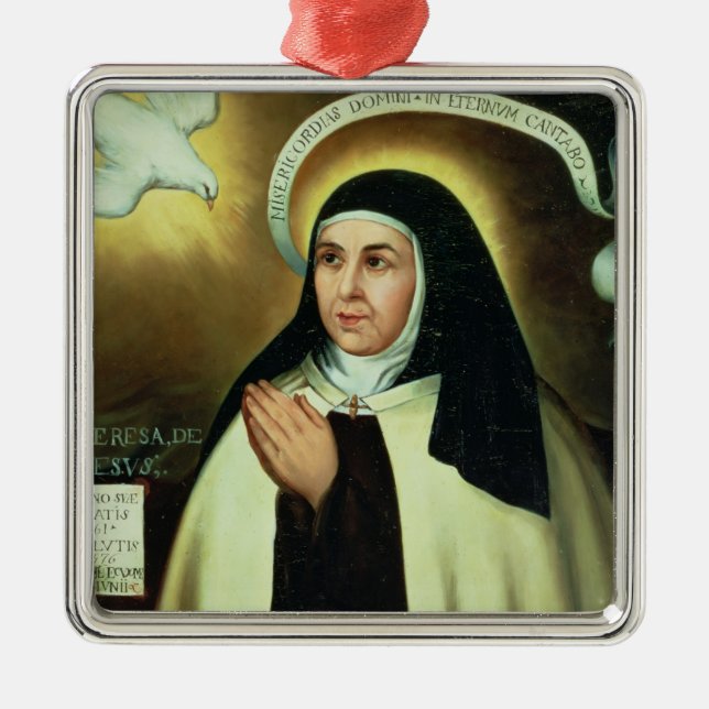 St Theresa von Avila 1570 Silbernes Ornament (Vorne)