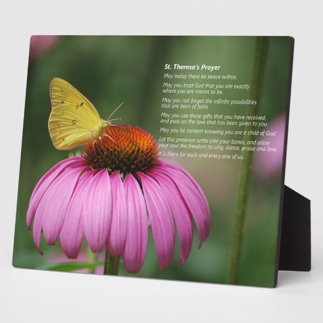 St Theresa's Prayer - Plakat Fotoplatte (Seite)