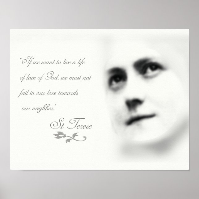 St. Therese auf Liebe Poster (Vorne)