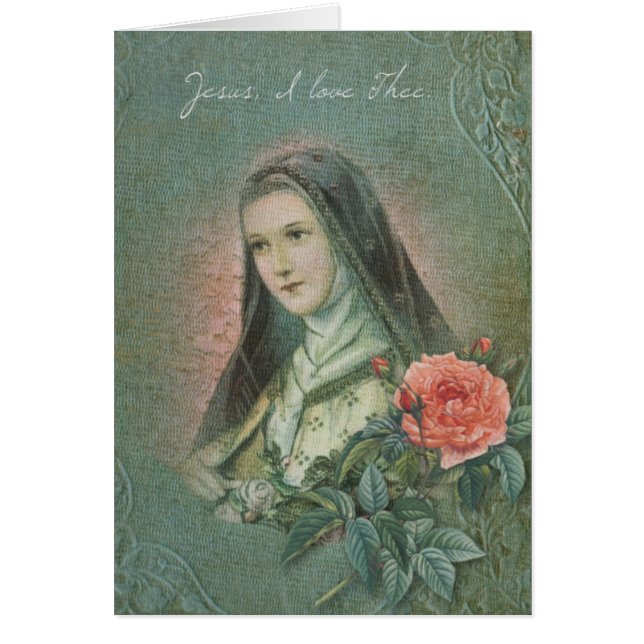 St. Therese Child Jesus Rose Religiöses Gebet (Vorne)