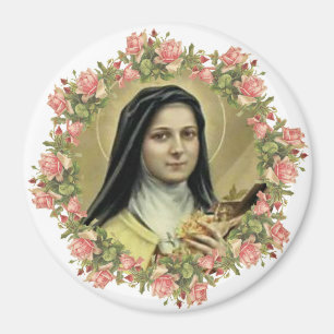 St. Therese das kleine Blumen-Rosen-Kruzifix Magnet