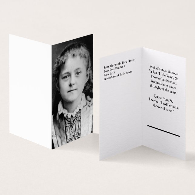 St. Therese die kleine Blume (Innenseite und Außenseite)