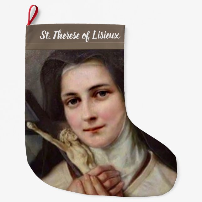 St. Therese die kleine Blume Großer Weihnachtsstrumpf (Vorderseite)