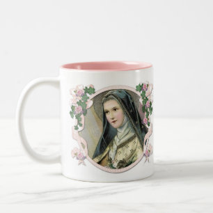 St. Therese, die kleine Blume Religiöses Karmelit Zweifarbige Tasse