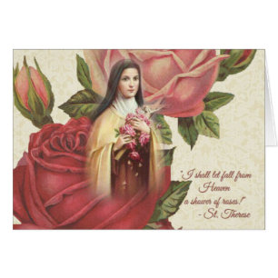 St. Therese die kleinen Rosen der Blume w/pink
