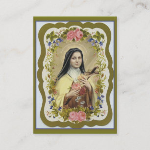 St. Therese die kleiner Blumenovena-heiligen Visitenkarte