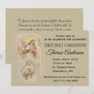 St. Therese Erste Kommunion Einladung