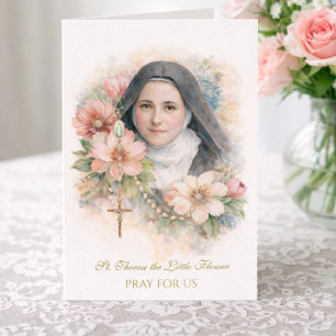 St. Thérèse Heiliger Rosenkranz „Alles ist Gnade“ Karte