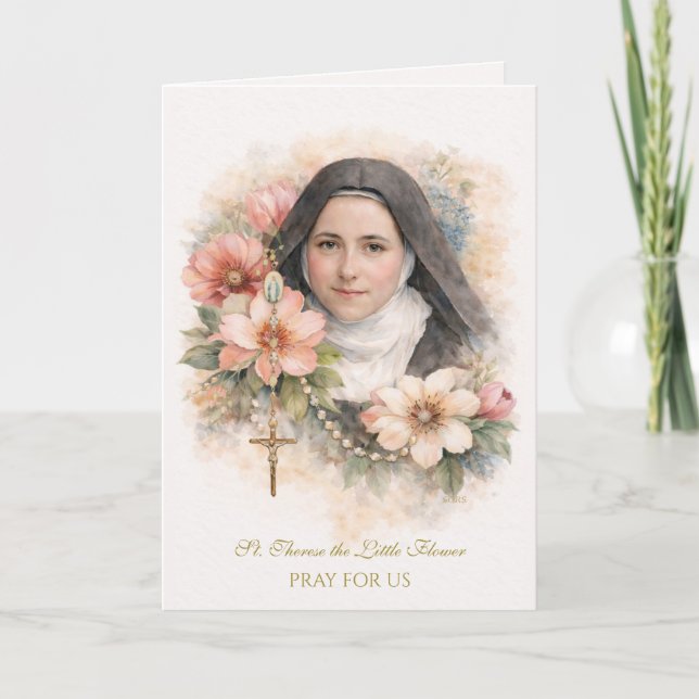 St. Thérèse Holy Rosary “Everything is Grace” Karte (Vorderseite)
