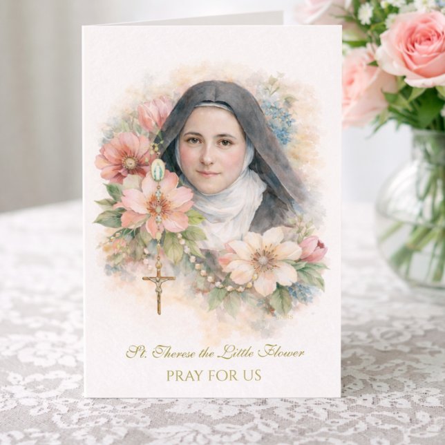 St. Thérèse Holy Rosary “Everything is Grace” Karte (Von Creator hochgeladen)