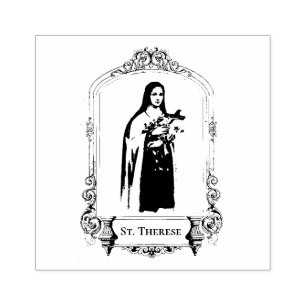 St. Therese Karmeliter Heilige Katholische Nonne Gummistempel