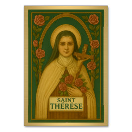 St. Therese Katholic Wedding Table Card Tischnummer
