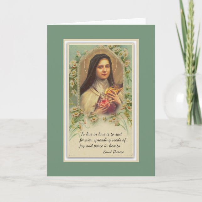 St. Therese Little Blume Carmelite Zitat Karte (Vorderseite)