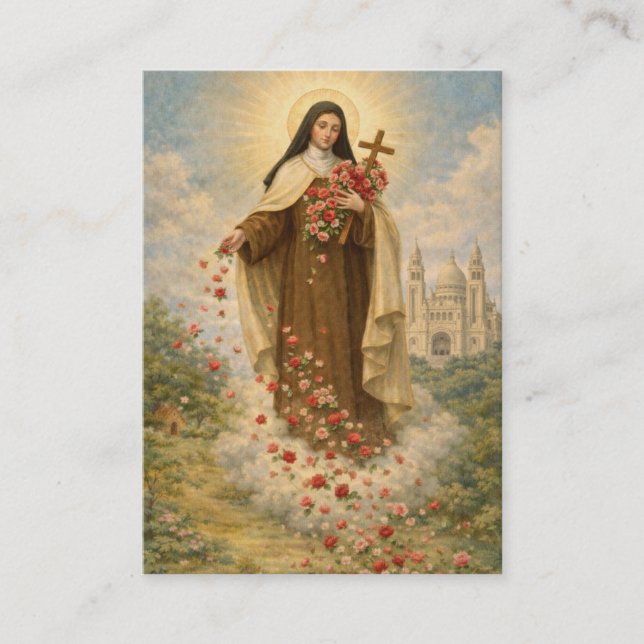 St. Therese Little Flower  Novena Holy Card Visitenkarte (Vorderseite)