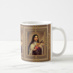 St. Therese mit Rose & Crucifix Kaffeetasse