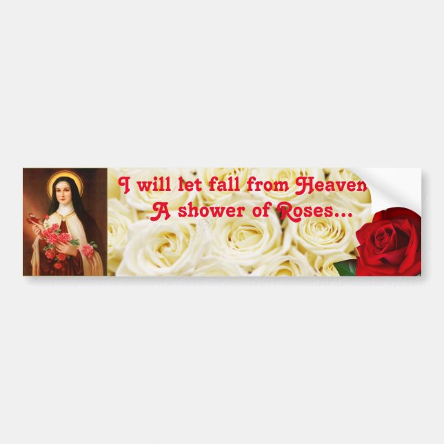 St. Therese of Lisieux Autoaufkleber (Vorne)