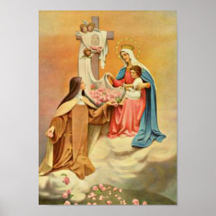 St. Therese of Lisieux Little Flower of Jesus Mary Poster