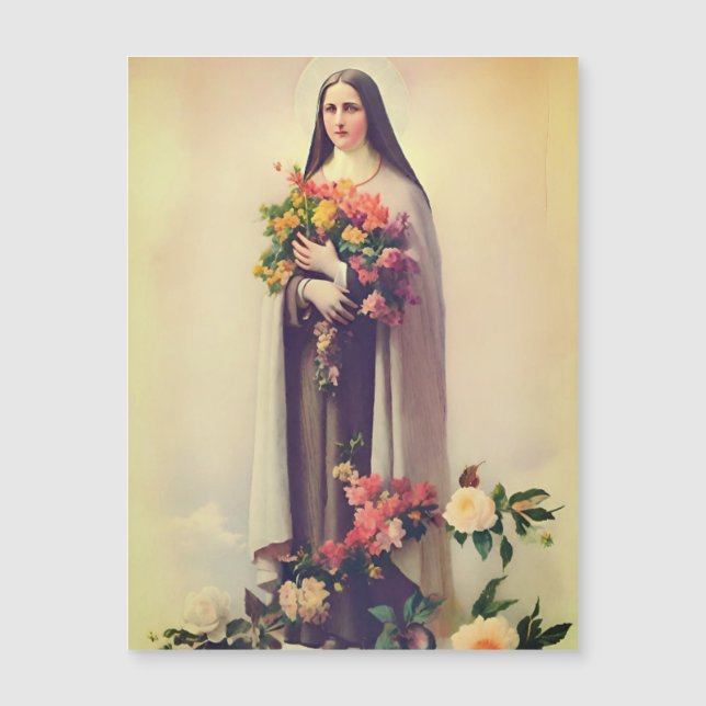 St. Therese of Lisieux magnetische heilige Karte (Vorderseite)