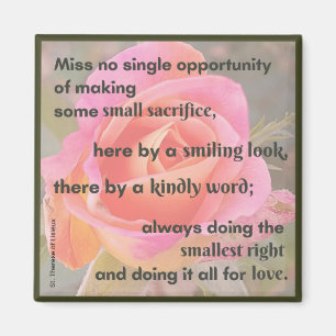 St. Therese Quote Magnet
