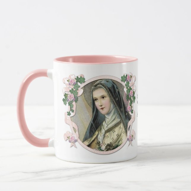 St. Therese Religious Carmelite Pink Tasse (Links)