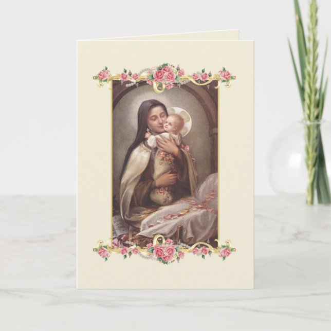 St. Therese Religious Catholic Carmelite Nun Card Karte (Vorderseite)
