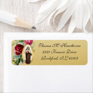 St. Therese Rose Goldene Elegante Katholik