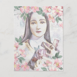 St Therese The Little Blume Wasserfarbe Vintag Postkarte