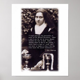 St. Therese und das heilige heilige Abendmahl Poster