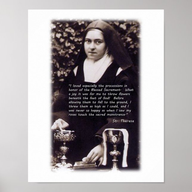 St. Therese und der Heilige Eucharist. Poster (Vorne)