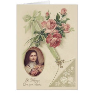 St. Therese von Kinderjesus-Rosen-Vintagem