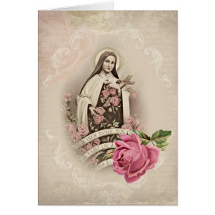 St. Therese von Kinderjesus-Rosen-Vintagem