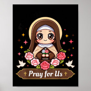 St. Therese von Lisieux betet für uns katholische  Poster