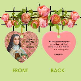 St. Therese von Lisieux (BJE 01; Zitat für Mütter) Keramik Ornament