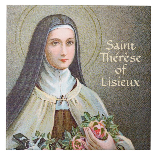 St. Therese von Lisieux die kleine Blume (BJE 01) Fliese (Vorderseite)