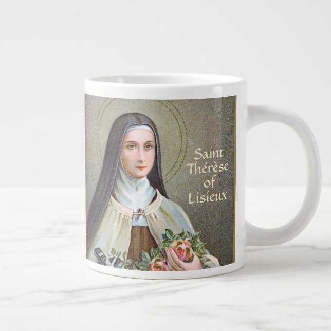 St. Therese von Lisieux die kleine Blume (BJE 01) Jumbo-Tasse (Rechts)