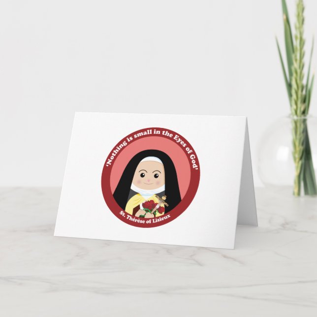 St. Thérèse von Lisieux Karte (Vorderseite)