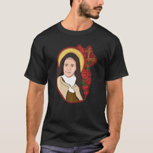 St Therese Von Lisieux Kinder Kleine Blume Rose Ka T-Shirt