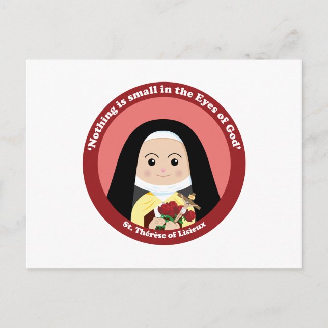 St. Thérèse von Lisieux Postkarte (Vorderseite)