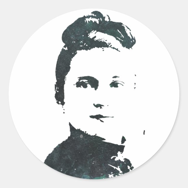 St. Therese von Lisieux Runder Aufkleber (Vorderseite)