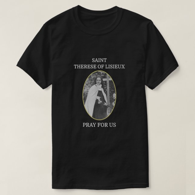 St. Therese von Lisieux T - Shirt Saint Little Blu (Design vorne)