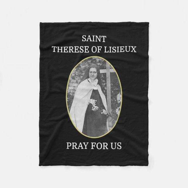 St. Therese von Lisieux T - Shirt Saint Little Blu Fleecedecke (Vorderseite)