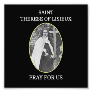 St. Therese von Lisieux T - Shirt Saint Little Blu Fotodruck