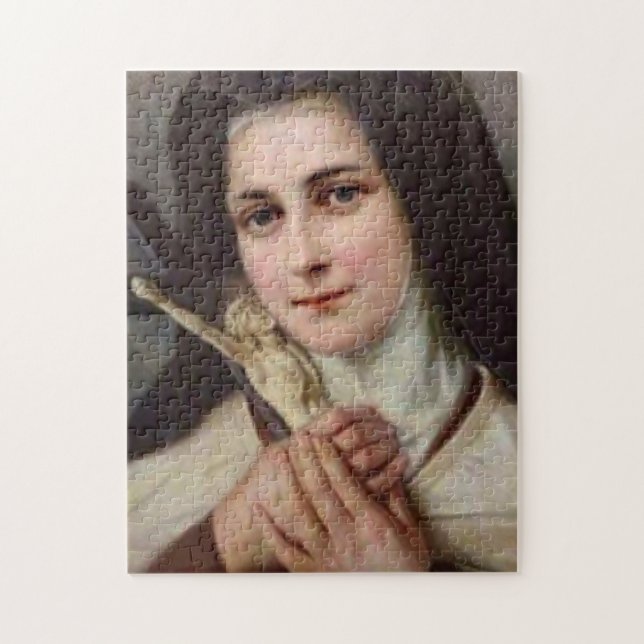 St. Therese wenig Blume mit Kruzifix Puzzle (Vertikal)