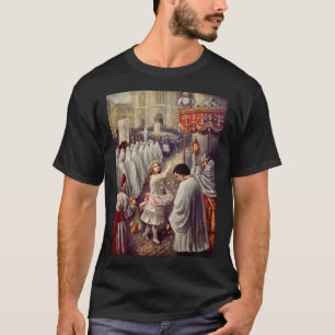 St. Therese wirft Rosen Corpus Domini Fine Art T-Shirt