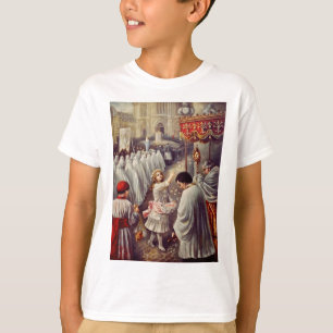 St. Therese wirft Rosen Corpus Domini Fine Art T-Shirt